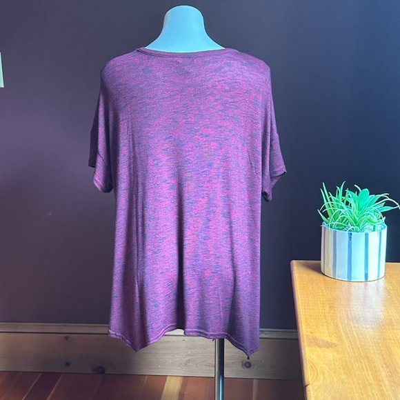 JUICY COUTURE Red Wine Asymmetrical Keyhole Top NWT XL - Picture 3 of 5